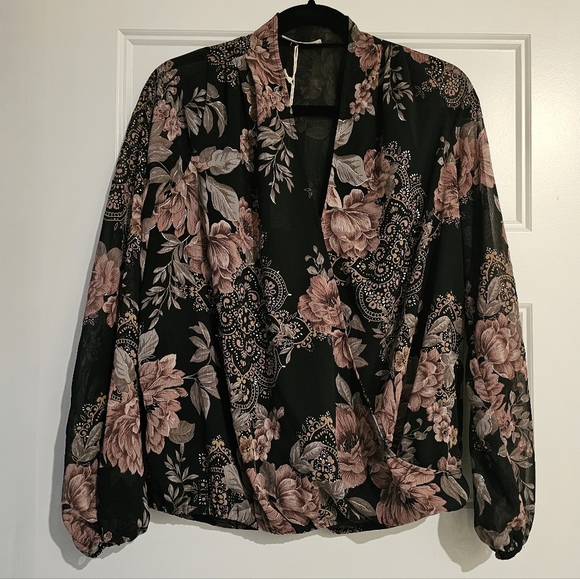 New Lovestitch Daphne Surplice Blouse Sz Small - Picture 5 of 8